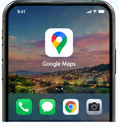 open. the maps app on Redmi 9T