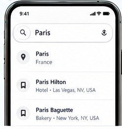 Search  for. the destination. on Redmi 9T