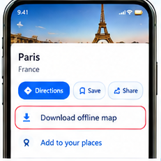 open the offline map option on Redmi 9T